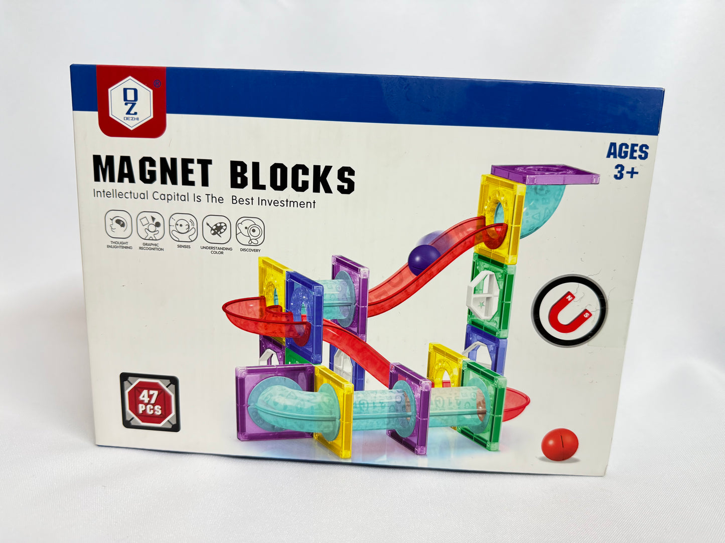 PINGÜE MAGNETIC | SET DE BLOQUES DE CONSTRUCCIÓN
MAGNÉTICOS 3D, 47 PIEZAS